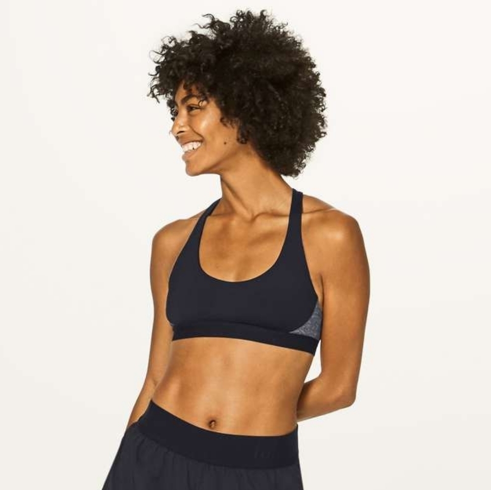 LULULEMON Box It Out Bra in Black/Heathered Black - Size 2